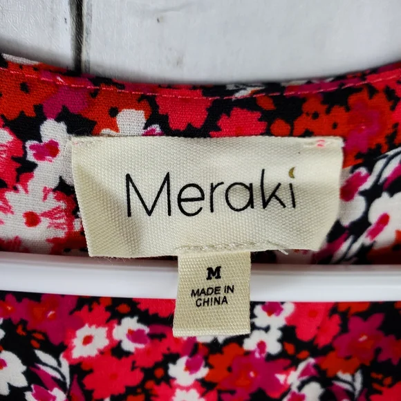 Meraki Women's Floral Blouse Size Medium - Picture 4 of 7